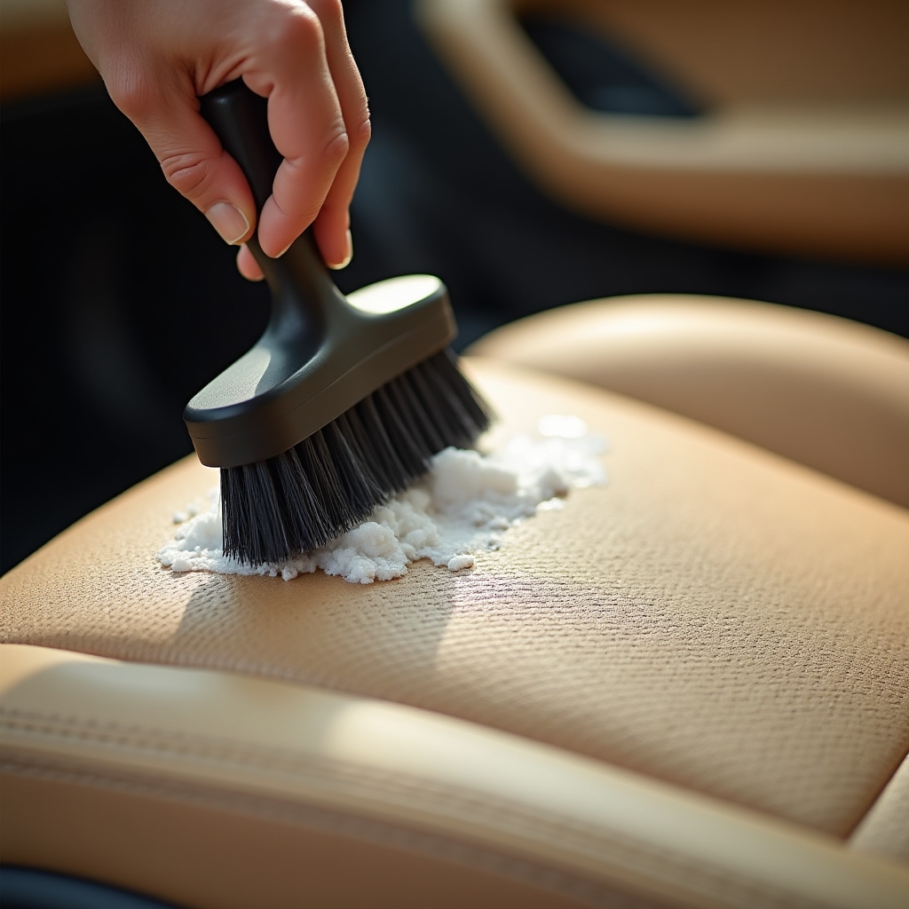 Pulizia dettagliata degli interni di un'automobile